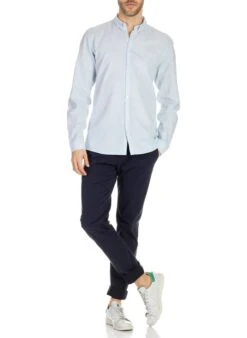 Marc O'Polo Blue Stretch Cotton Slim Chinos -Deals Mode Modee Store 1277309