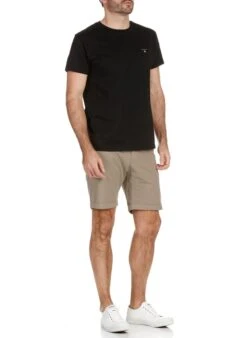 Gant Black Regular-fit Round-neck Cotton T-shirt -Deals Mode Modee Store 1323624