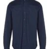 Scotch And Soda Blue Regular-fit Stretch Cotton Shirt With Button-down Collar
