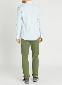 Scotch And Soda Blue Slim-fit Cotton Shirt With Classic Collar -Deals Mode Modee Store 2110634