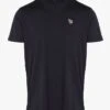 PAUL SMITH Blue Regular-fit Embroidered Cotton T-shirt With Round Neck