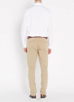 Ikks Beige Slim-fit Stretch Cotton Chinos -Deals Mode Modee Store 2238678