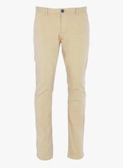 Ikks Beige Slim-fit Stretch Cotton Chinos
