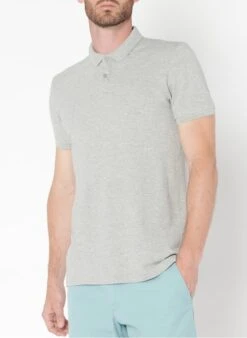 Scotch And Soda Grey Slim-fit Cotton Polo Shirt -Deals Mode Modee Store 2271306