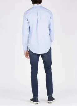 Gant Blue Regular-fit Cotton Shirt With Button-down Collar -Deals Mode Modee Store 2293412