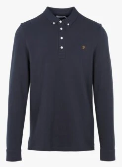 Farah Blue Cotton Piqué Polo Shirt