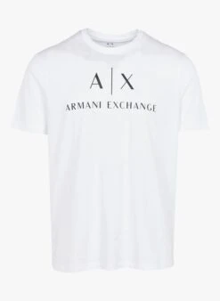 Armani Exchange White Slim-fit Round-neck Cotton T-shirt