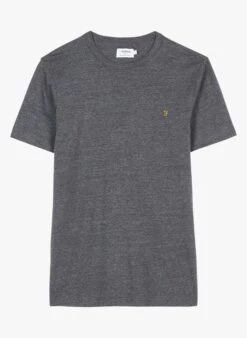 Farah DANNY - Grey Slim-fit Round-neck Cotton T-shirt