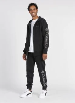 Columbia CSC LOGO FLEECE - Black Screen-printed Cotton-blend Track Pants -Deals Mode Modee Store 3176311