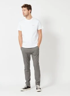 Maison Labiche POPINCOURT AMOUR /GOTS - White Regular-fit Round-neck Organic Cotton T-shirt With Amour Embroidery -Deals Mode Modee Store 3196354