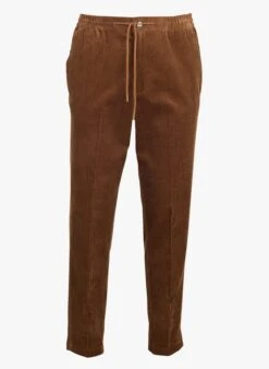 Selected SLIMTAPERED - Brown Straight-leg Organic Cotton Corduroy Pants
