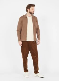 Selected SLIMTAPERED - Brown Straight-leg Organic Cotton Corduroy Pants -Deals Mode Modee Store 3375624