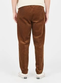 Selected SLIMTAPERED - Brown Straight-leg Organic Cotton Corduroy Pants -Deals Mode Modee Store 3375631