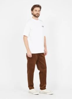 Selected SLIMTAPERED - Brown Straight-leg Organic Cotton Corduroy Pants -Deals Mode Modee Store 3375635