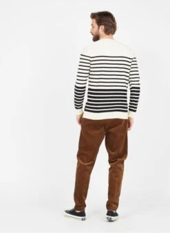 Selected SLIMTAPERED - Brown Straight-leg Organic Cotton Corduroy Pants -Deals Mode Modee Store 3375640