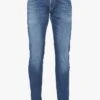 LE TEMPS DES CERISES 700/11JO - Blue Slim-fit Cotton Denim Jeans
