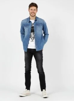 LE TEMPS DES CERISES 700/11JO - Black Slim-fit Cotton Denim Jeans -Deals Mode Modee Store 3402419