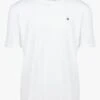 Scotch And Soda White Regular-fit Round-neck Organic Cotton-blend T-shirt