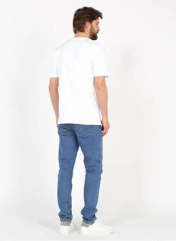 Scotch And Soda White Regular-fit Round-neck Organic Cotton-blend T-shirt -Deals Mode Modee Store 3440081