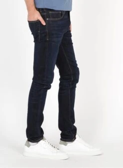 Selected SLIM-LEON - Blue Organic Cotton-blend Slim-fit Jeans -Deals Mode Modee Store 3440102
