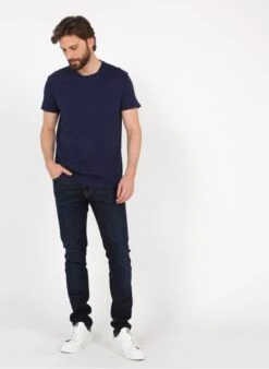 Selected SLIM-LEON - Blue Organic Cotton-blend Slim-fit Jeans -Deals Mode Modee Store 3440106