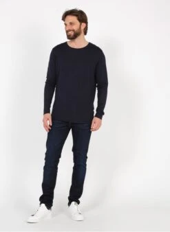 Selected SLIM-LEON - Blue Organic Cotton-blend Slim-fit Jeans -Deals Mode Modee Store 3440112