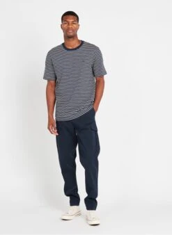 Scotch And Soda Black Regular-fit Round-neck Organic Cotton-blend T-shirt -Deals Mode Modee Store 3440637