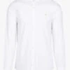 Farah BREWER - White Slim-fit Round-neck Cotton Shirt With Embroidery