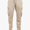 LE TEMPS DES CERISES VEDJE - Beige Regular-fit Stretch Cotton Cargo Pants