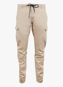 LE TEMPS DES CERISES VEDJE - Beige Regular-fit Stretch Cotton Cargo Pants