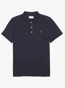 Farah BLANES - Blue Short-sleeved Organic Cotton Polo Shirt