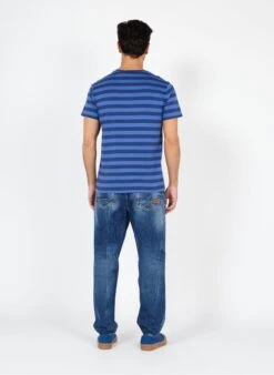 LE TEMPS DES CERISES 1998 - Blue Destroyed Regular-fit Cotton-blend Straight-leg Jeans -Deals Mode Modee Store 3588732