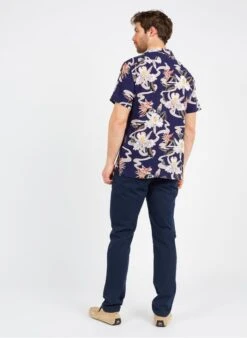 Schott Blue Regular-fit Stretch Cotton Chinos -Deals Mode Modee Store 3592386