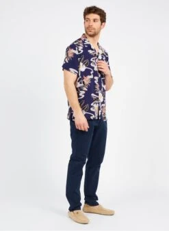 Schott Blue Regular-fit Stretch Cotton Chinos -Deals Mode Modee Store 3592387