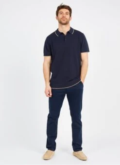 Schott Blue Regular-fit Stretch Cotton Chinos -Deals Mode Modee Store 3592391