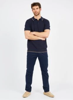 Schott Blue Regular-fit Stretch Cotton Chinos -Deals Mode Modee Store 3592395