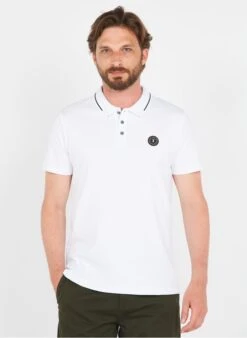 LE TEMPS DES CERISES White Regular-fit Cotton Polo Shirt -Deals Mode Modee Store 3650477