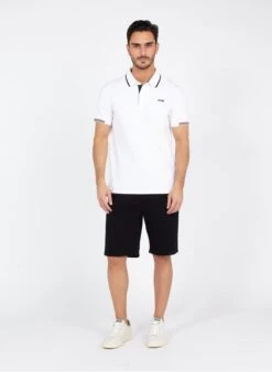 Schott PSDEVON - White Regular-fit Cotton Piqué Polo Shirt -Deals Mode Modee Store 3651968