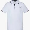Schott PSDEVON - White Regular-fit Cotton Piqué Polo Shirt