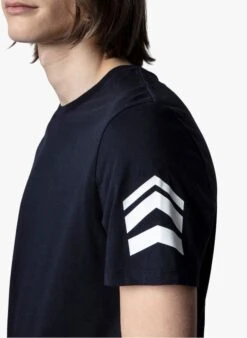 Zadig & Voltaire TOMMY - Blue Round-neck Printed Cotton T-shirt -Deals Mode Modee Store 3655926