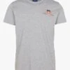 Gant ARCHIVE SHIELD EMB SS T-SHIRT - Grey Regular-fit Embroidered Cotton T-shirt With Round Neck
