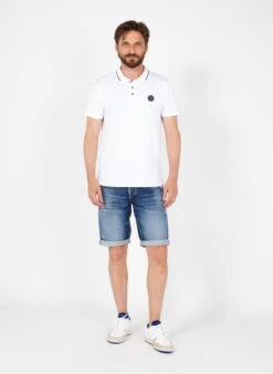 LE TEMPS DES CERISES White Regular-fit Cotton Polo Shirt -Deals Mode Modee Store 3676094