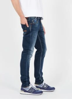 LE TEMPS DES CERISES 600/17 - Jean Stone Faded Stretch Cotton Slim-fit Jeans -Deals Mode Modee Store 3699663