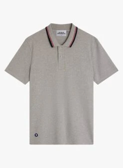 POLO - Grey Cotton Piqué Polo Shirt