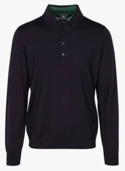 PAUL SMITH Blue Regular-fit Wool Polo Shirt