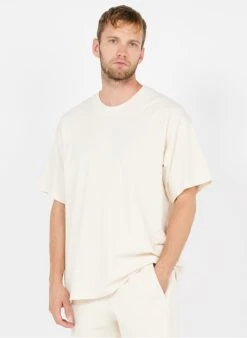 ADIDAS White Loose-fit Round-neck Embroidered Cotton T-shirt -Deals Mode Modee Store 3754106