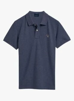 Gant Blue Regular-fit Cotton Piqué Polo Shirt