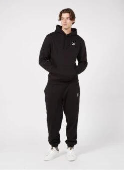 Puma FD CLSC S LGO SW PT FL - Black Relaxed-fit Embroidered Cotton-blend Joggers -Deals Mode Modee Store 3790283