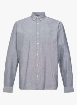 ESPRIT Blue 100 Cotton Shirt With Buttoned Collar