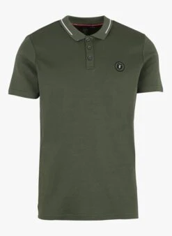 LE TEMPS DES CERISES ARON - Green Regular-fit Cotton Polo Shirt